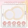 imageWDF 100PCS Ivory Plastic Plates with Gold Rim  Cream Plastic Plates  Include 50 Dinner ampamp 50 Dessert Fancy Disposable Plate for Party  Heavy Duty Beige Plate for WeddingBridal ShowersPink and Gold