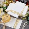 imageWDF 100Pack Gold Christmas Napkins Disposable  3ply Christmas Tree Paper Napkins Premium Quality Disposable Gold Napkins Party Dinner Napkins for Christmas Tableware DecorWhite and Gold