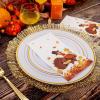 imageWDF 100Pack Gold Christmas Napkins Disposable  3ply Christmas Tree Paper Napkins Premium Quality Disposable Gold Napkins Party Dinner Napkins for Christmas Tableware DecorThanksgiving Turkey