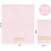 imageWDF 100Pack Gold Christmas Napkins Disposable  3ply Christmas Tree Paper Napkins Premium Quality Disposable Gold Napkins Party Dinner Napkins for Christmas Tableware DecorPink and Gold