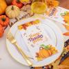 imageWDF 100Pack Gold Christmas Napkins Disposable  3ply Christmas Tree Paper Napkins Premium Quality Disposable Gold Napkins Party Dinner Napkins for Christmas Tableware DecorPumpkin