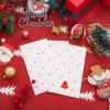 imageWDF 100Pack Gold Christmas Napkins Disposable  3ply Christmas Tree Paper Napkins Premium Quality Disposable Gold Napkins Party Dinner Napkins for Christmas Tableware DecorRed Tree