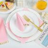 imageWDF 100Pack Pink Napkins Disposable3ply Pink Paper Napkins Gold Rim Premium QualityNapkins for Bridal ampamp Baby Shower WeddingPink  150PCS