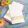 imageWDF 100Pack Pink Napkins Disposable3ply Pink Paper Napkins Gold Rim Premium QualityNapkins for Bridal ampamp Baby Shower WeddingWhite and Gold  150PCS