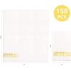 imageWDF 100Pack Pink Napkins Disposable3ply Pink Paper Napkins Gold Rim Premium QualityNapkins for Bridal ampamp Baby Shower WeddingWhite and Gold  150PCS