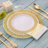 imageWDF 100Pack Pink Napkins Disposable3ply Pink Paper Napkins Gold Rim Premium QualityNapkins for Bridal ampamp Baby Shower WeddingWhite and Gold  150PCS