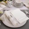 imageWDF 100Pack Pink Napkins Disposable3ply Pink Paper Napkins Gold Rim Premium QualityNapkins for Bridal ampamp Baby Shower WeddingWhite and Silver  150PCS