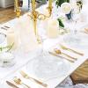 imageWDF 120PCS Plastic Christmas Plates White Silver Rim  Disposable Plates including 60PCS for Dinner 1025inch 60 SaladDessert Plates 75inch Heavy Duty WeddingBlue