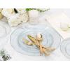 imageWDF 120PCS Plastic Christmas Plates White Silver Rim  Disposable Plates including 60PCS for Dinner 1025inch 60 SaladDessert Plates 75inch Heavy Duty WeddingBlue