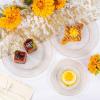 imageWDF 120PCS Plastic Christmas Plates White Silver Rim  Disposable Plates including 60PCS for Dinner 1025inch 60 SaladDessert Plates 75inch Heavy Duty WeddingGold Glitter