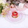 imageWDF 120PCS Plastic Christmas Plates White Silver Rim  Disposable Plates including 60PCS for Dinner 1025inch 60 SaladDessert Plates 75inch Heavy Duty WeddingPink