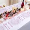 imageWDF 120PCS Plastic Christmas Plates White Silver Rim  Disposable Plates including 60PCS for Dinner 1025inch 60 SaladDessert Plates 75inch Heavy Duty WeddingPink