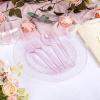 imageWDF 120PCS Plastic Christmas Plates White Silver Rim  Disposable Plates including 60PCS for Dinner 1025inch 60 SaladDessert Plates 75inch Heavy Duty WeddingPink