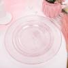 imageWDF 120PCS Plastic Christmas Plates White Silver Rim  Disposable Plates including 60PCS for Dinner 1025inch 60 SaladDessert Plates 75inch Heavy Duty WeddingRose Gold Glitter