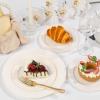 imageWDF 120PCS Plastic Christmas Plates White Silver Rim  Disposable Plates including 60PCS for Dinner 1025inch 60 SaladDessert Plates 75inch Heavy Duty WeddingIvory