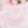 imageWDF 120PCS Plastic Christmas Plates White Silver Rim  Disposable Plates including 60PCS for Dinner 1025inch 60 SaladDessert Plates 75inch Heavy Duty WeddingRose Gold Glitter
