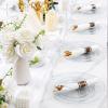 imageWDF 120PCS Plastic Christmas Plates White Silver Rim  Disposable Plates including 60PCS for Dinner 1025inch 60 SaladDessert Plates 75inch Heavy Duty WeddingBlue