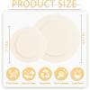 imageWDF 120PCS Plastic Christmas Plates White Silver Rim  Disposable Plates including 60PCS for Dinner 1025inch 60 SaladDessert Plates 75inch Heavy Duty WeddingIvory