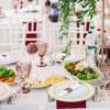 imageWDF 120PCS Plastic Christmas Plates White Silver Rim  Disposable Plates including 60PCS for Dinner 1025inch 60 SaladDessert Plates 75inch Heavy Duty WeddingGold