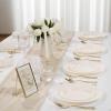 imageWDF 120PCS Plastic Christmas Plates White Silver Rim  Disposable Plates including 60PCS for Dinner 1025inch 60 SaladDessert Plates 75inch Heavy Duty WeddingIvory
