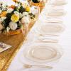 imageWDF 120PCS Plastic Christmas Plates White Silver Rim  Disposable Plates including 60PCS for Dinner 1025inch 60 SaladDessert Plates 75inch Heavy Duty WeddingGold Glitter