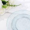 imageWDF 120PCS Plastic Christmas Plates White Silver Rim  Disposable Plates including 60PCS for Dinner 1025inch 60 SaladDessert Plates 75inch Heavy Duty WeddingBlue