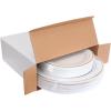 imageWDF 120PCS Plastic Christmas Plates White Silver Rim  Disposable Plates including 60PCS for Dinner 1025inch 60 SaladDessert Plates 75inch Heavy Duty WeddingGold