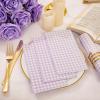 imageWDF 150Pack Baby Blue Paper Checkered Napkins  3 Ply Disposable Blue and White Gingham Napkins Guest Dinner Napkins Paper for Bathroom Picnic BBQ Birthday GraduationPurple Gingham  150PCS