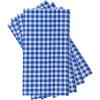 imageWDF 150Pack Baby Blue Paper Checkered Napkins  3 Ply Disposable Blue and White Gingham Napkins Guest Dinner Napkins Paper for Bathroom Picnic BBQ Birthday GraduationBlue Gingham  150PCS