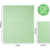 imageWDF 150Pack Baby Blue Paper Checkered Napkins  3 Ply Disposable Blue and White Gingham Napkins Guest Dinner Napkins Paper for Bathroom Picnic BBQ Birthday GraduationGreen Gingham  150PCS