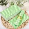 imageWDF 150Pack Baby Blue Paper Checkered Napkins  3 Ply Disposable Blue and White Gingham Napkins Guest Dinner Napkins Paper for Bathroom Picnic BBQ Birthday GraduationGreen Gingham  150PCS