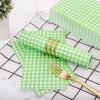 imageWDF 150Pack Baby Blue Paper Checkered Napkins  3 Ply Disposable Blue and White Gingham Napkins Guest Dinner Napkins Paper for Bathroom Picnic BBQ Birthday GraduationGreen Gingham  150PCS