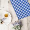 imageWDF 150Pack Baby Blue Paper Checkered Napkins  3 Ply Disposable Blue and White Gingham Napkins Guest Dinner Napkins Paper for Bathroom Picnic BBQ Birthday GraduationBlue Gingham  150PCS