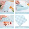 imageWDF 150Pack Baby Blue Paper Checkered Napkins  3 Ply Disposable Blue and White Gingham Napkins Guest Dinner Napkins Paper for Bathroom Picnic BBQ Birthday GraduationBaby Blue Gingham  150PCS