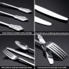 imageWDF 180 Pieces Black and Gold Plastic Silverware Halloween Black Plastic Cutlery Incluede 60 Forks 60 Knives 60 Spoons Heavy Duty Disposable Flatware  Gold Utensils for HalloweenPartyDaily UseSilver  200PCS