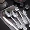 imageWDF 180 Pieces Black and Gold Plastic Silverware Halloween Black Plastic Cutlery Incluede 60 Forks 60 Knives 60 Spoons Heavy Duty Disposable Flatware  Gold Utensils for HalloweenPartyDaily UseSilver  200PCS
