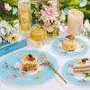 imageWDF 20PCS Blue Plastic Plates  Baroque White and Blue Plates  Chinoiserie Floral Party Decorations for BirthdayTea PartyBlue