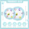 imageWDF 20PCS Blue Plastic Plates  Baroque White and Blue Plates  Chinoiserie Floral Party Decorations for BirthdayTea PartyBlue