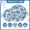 imageWDF 20PCS Blue Plastic Plates  Baroque White and Blue Plates  Chinoiserie Floral Party Decorations for BirthdayTea PartyBlue Juyi Flower