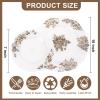 imageWDF 20PCS Blue Plastic Plates  Baroque White and Blue Plates  Chinoiserie Floral Party Decorations for BirthdayTea PartyBrown rose