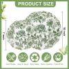 imageWDF 20PCS Blue Plastic Plates  Baroque White and Blue Plates  Chinoiserie Floral Party Decorations for BirthdayTea PartyGreen Juyi Flower