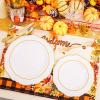 imageWDF 25 Guest Gold Plastic Plates ampamp Silverware ampamp Cups  50 Plates 75 Silverware 25 Cups ampamp Napkins for Mothers Day