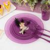 imageWDF 25 Guest Pink Plates with Pink Plastic SilverwareampampPink CupsNeon Clear Disposable Dinnerware include 50 Plates25Forks 25 Knives 25 Spoons25 Plastic Cups for Party and Baby ShowerPurple