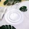 imageWDF 25 Guest Pink Plates with Pink Plastic SilverwareampampPink CupsNeon Clear Disposable Dinnerware include 50 Plates25Forks 25 Knives 25 Spoons25 Plastic Cups for Party and Baby ShowerClear