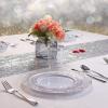 imageWDF 25 Guest Pink Plates with Pink Plastic SilverwareampampPink CupsNeon Clear Disposable Dinnerware include 50 Plates25Forks 25 Knives 25 Spoons25 Plastic Cups for Party and Baby ShowerWhite and Silver