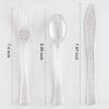 imageWDF 25 Guest Pink Plates with Pink Plastic SilverwareampampPink CupsNeon Clear Disposable Dinnerware include 50 Plates25Forks 25 Knives 25 Spoons25 Plastic Cups for Party and Baby ShowerSilver