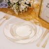 imageWDF 25 Guest Pink Plates with Pink Plastic SilverwareampampPink CupsNeon Clear Disposable Dinnerware include 50 Plates25Forks 25 Knives 25 Spoons25 Plastic Cups for Party and Baby ShowerGold