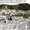 imageWDF 25Pack Gold Charger Plates  12inch Clear Chargers with Gold Trim  Clear Plates Disposable for Dinner PartyWeddingBirthdayBlack