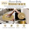 imageWDF 25Pack Gold Charger Plates  12inch Clear Chargers with Gold Trim  Clear Plates Disposable for Dinner PartyWeddingBirthdayGold