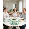 imageWDF 25Pack Gold Charger Plates  12inch Clear Chargers with Gold Trim  Clear Plates Disposable for Dinner PartyWeddingBirthdayGreen
